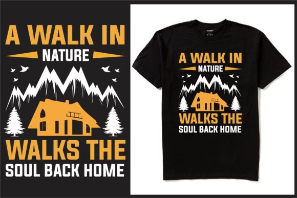 A Walk in Nature T-Shirt Design Graphics