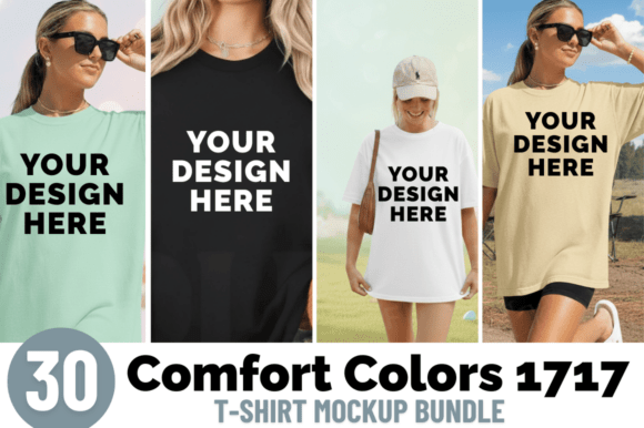 Comfort Colors 1717 T-Shirt Mockup Graphics