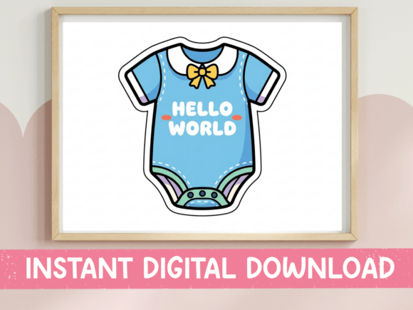Hello World Baby Onesie Design Graphics