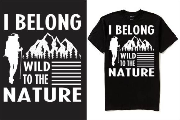 Hiking Nature Graphics and T-Shirt Designs