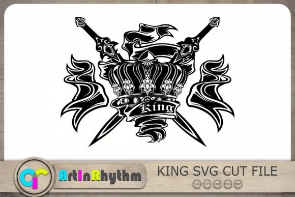 King - Crown and Sword SVG Shirt Design