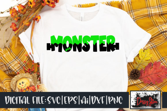 Monster on White T-shirt