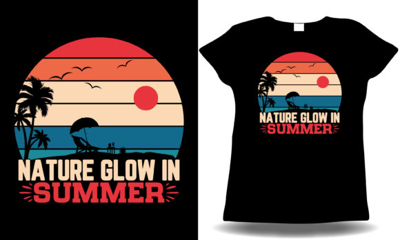 Nature Glowing in Summer Graphics for T-Shirt Designs