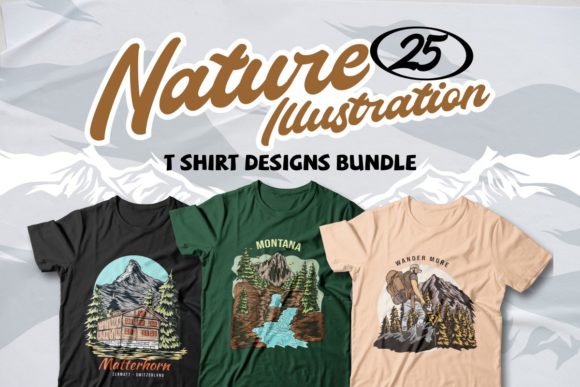 Nature Illustration T-shirt Designs Graphics