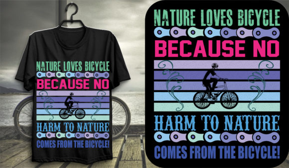 Nature Loves Bicycle Graphics for T-Shirt Designs