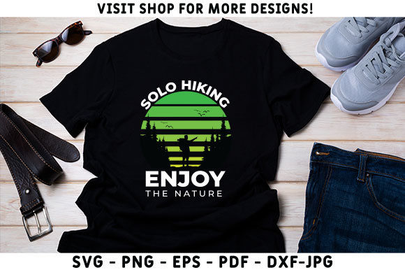 Solo Hiking Enjoy the Nature Graphics