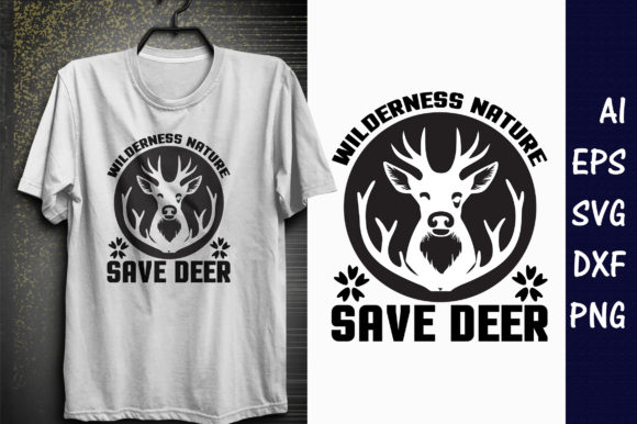 Wilderness Nature Save Deer T-Shirt Design